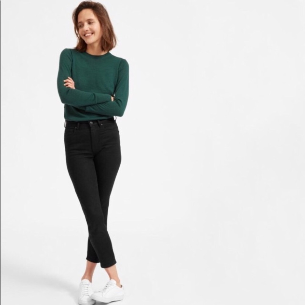 High Rise Black Ankle Jeans